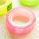 6 Rolls 12mm Width Transparent Tape Sealing Packing Gif Stationery Colorful T4U3