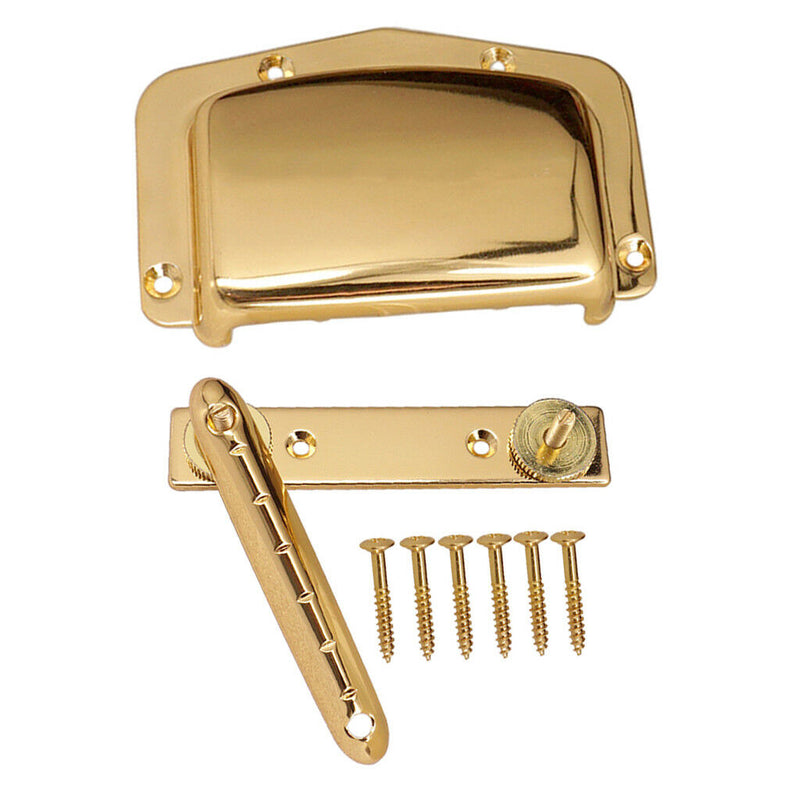 1 Set Adjustable Fixed Bridge Tailpiece&Cover for 6 String Electric Guitar