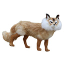 Artificial Animal Fox Fur Realistic Imitation Taxidermy Garden Decor Brown