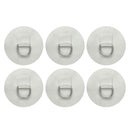 6pcs Stainless Steel D-Ring Pad Patch PVC Round For Inflatable Boat Raft Dinghy