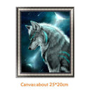 Wolf Painting Embroidery DIY 5D Diamond Cross Stitch Home Crafts Decor