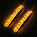 2Pcs Universal Soft Amber 9 SMD12V LED Car Rearview Mirror Indicator Lamp Li ME