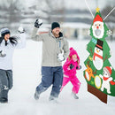 Christmas Toss Games with 3Pcs Snowballs DIY Felt Christmas Tree New Year G