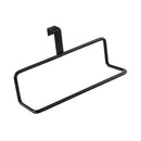 Over Cabinet Towel Bar Holder Rack Bathroom Hanger Kitchen Cupboard Black