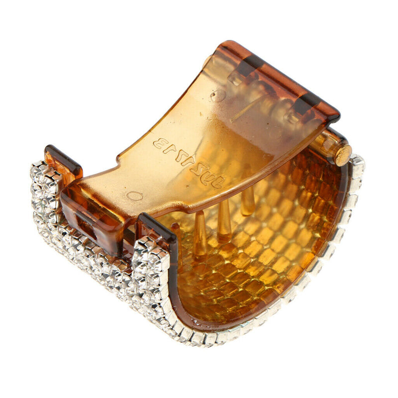 2Pack Blingbling Hair Grip Claw Clip Womens Teethed