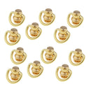 12Pcs Ball Post with Ring Rivet Stud Round Head Screw Back for Leather Craft