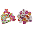 150pcs Mixed Daisy Flower Wooden Decorative Buttons for Decoration 20mm 25mm