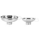 Stainless Steel Funnel Household Wide Mouth Canning Jars Funnel with Handle F8O3