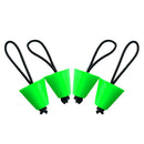 Set 4 Durable Green Rubber Universal Kayak Scupper Plugs Drain Holes Stopper