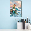 5D DIY Full Drill Diamond Painting Sea Fish Girl Cross Stitch Embroidery