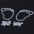 Metal Feet Circle Letters Set Embossing Cutting Dies Stencil DIY Scrapbooking