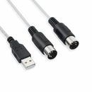 2 IN 1 USB to MIDI Interface Converter Cable PC to Music Studio Keyboard Adapter