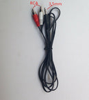 JT53 Stereo 3.5mm 1/8" Jack plug TO 2 RCA Male  Stereo Phono Audio Speaker CABLE