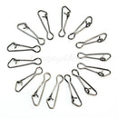 100Pcs Safety Lock Snaps Connectors 15mm Length Fish Fishing Tackle Accessory