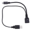 CableDeconn C0204 USB Female to USB+Micro USB Male OTG Y Cable Splitter