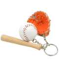 2 Pack Mini Baseball&Glove&Bat Keychain Car Keychain Women Handbag Pendant Gift