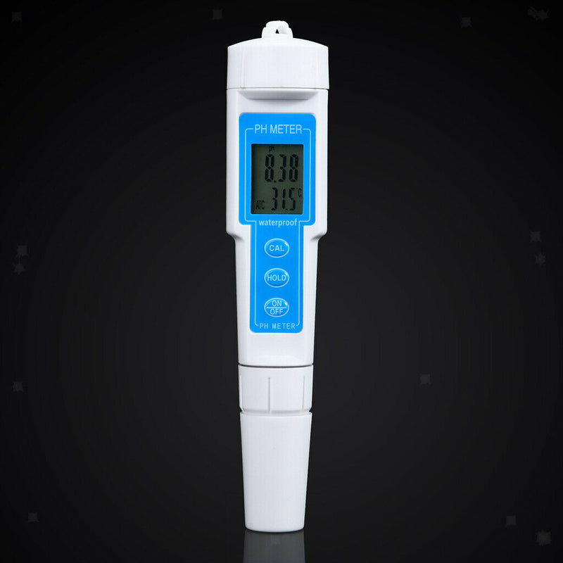 2-In-1 Digital pH Meter Thermometer Water Hydroponics Pocket Pen Tester Aquarium