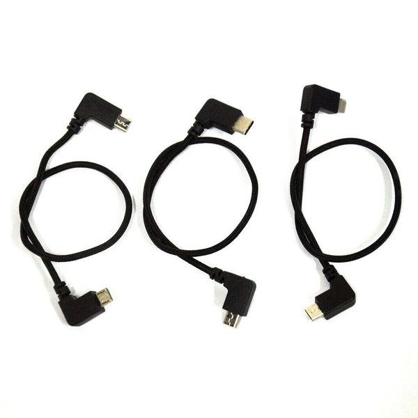 29cm Nylon Braided Micro USB Cable for DJI Spark & Mavic RC Drone Controller