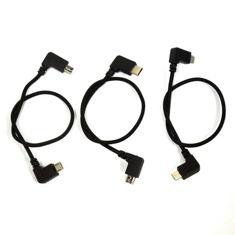 29cm Nylon Braided Micro USB Cable for DJI Spark & Mavic RC Drone Controller