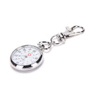 Stainless Steel Quartz Pocket Watch Cute Key Ring Chain Gift ME
