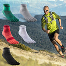 Women Men Sports Ankle Sock Running Hiking Camping Short Toe Sock Black Unisex