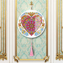 Heart Flower Pendants Pink Tassels Decor Special Shape DIY Diamond Painting