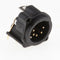 Curved XLR 5Pins Male Chassis Panel Mounted Socket Adapter for DMX MIC