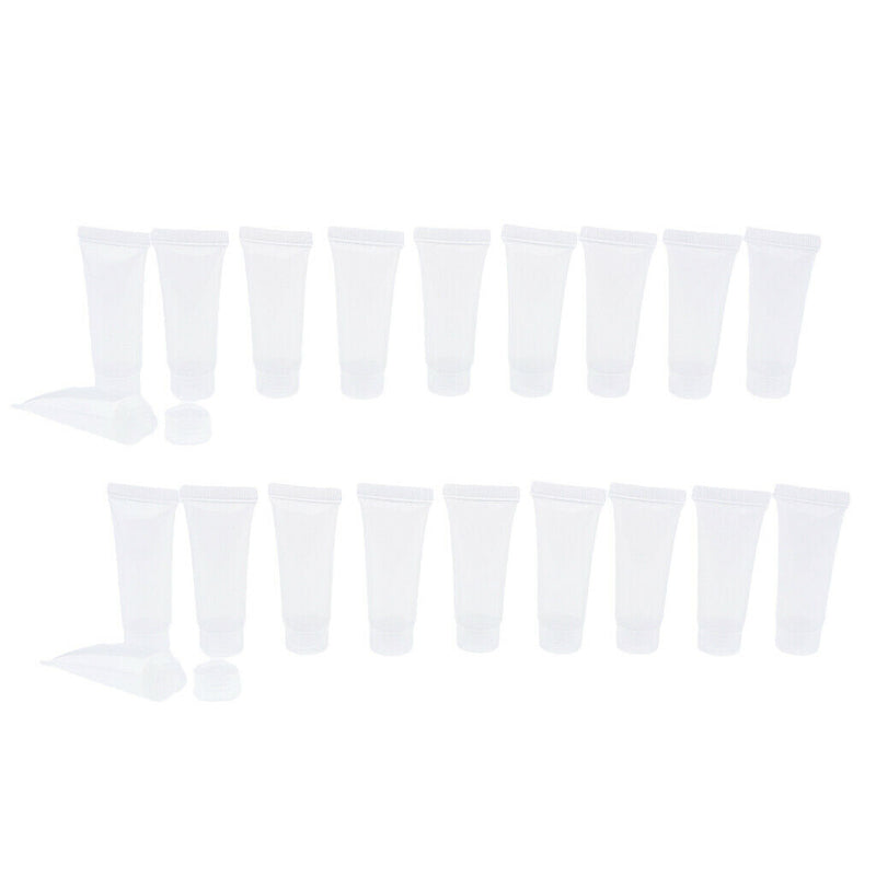 10ml Empty Plastic Soft Tube Sample Bottle Containers - 20 Pack -  Travel