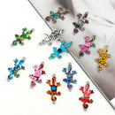 10 Pc Mixed Random Color Charms Connectors Gecko House Lizard DIY Jewelry Making