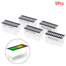 5 Pcs 10 Segment Color LED Bargraph Graph Indicator DIP Blue Green Yellow  BX