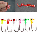 50pcs Mini Jigging Head Lead Big Eye CrankBait Hook Lure Fishing Tackle Hooks
