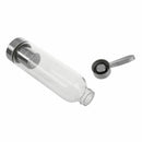 Glass Sport Water Bottle with Tea Filter Infuser Protective Bag 550ml Black P4I2