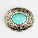 Boho Hippy Turquoise Belt Buckle Head fit Leather Belt Stone DIY Accessories