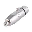 3-Pin XLR Female to RCA Female Jack Audio Cable Microphone Mic AV Video Adapter