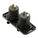 Dual  Socket Power Outlet Waterproof for Car Boat Marine ATV Mobile