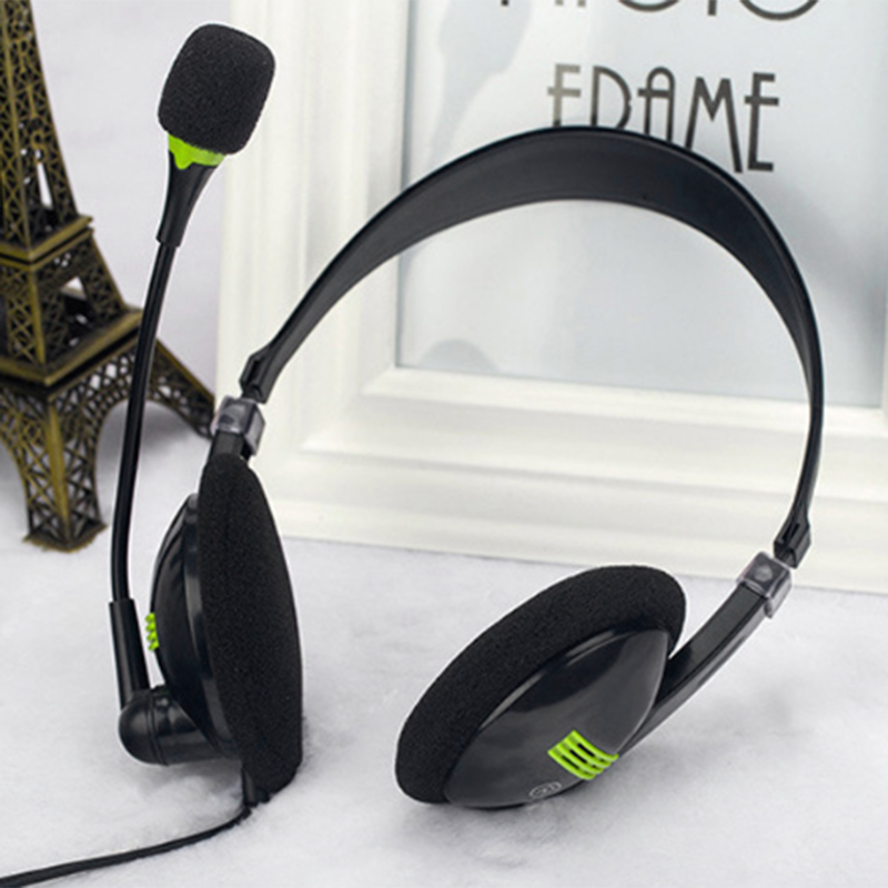 USB Headphone Noise Cancelling Earpiece Headset + Microphone For Skype Laptop