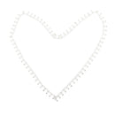 1 Yard White Diamante Trim Crystal Rhinestone Applique Chain Sew On Trimming