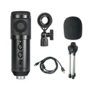 USB Condenser Microphone with Tripod Stand for PC Laptop Gaming Streamig