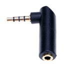 3.5mm Male to Female 90 Degree Adapter Audio Mic Stereo Plug Connector