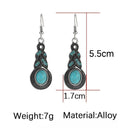 Bohemia Women Geometric Green Turquoise Dangle Hook Drop Earrings Jewelry hv2n