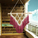 1X(Bohemian Hand-Woven Tassel Tapestry Newest Handmade Bead Macrame Wall Ha