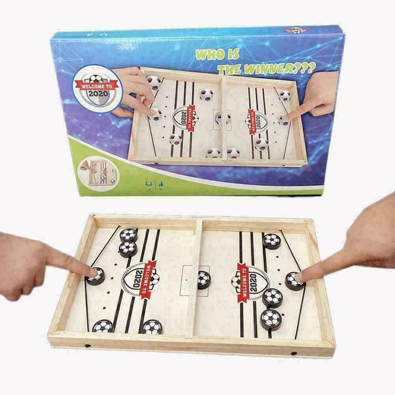 Wooden Football Bouncing Chess Hockey Board Game Set for Children Toys Tool