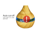300ml USB Electric Aroma Air Diffuser Wood Ultrasonic Air Humidifier Essent B7E6