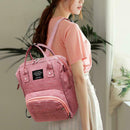 Solid Color Mommy Backpacks Large Maternity Nappy Top-handle Bags (Pink) A