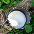 Outdoor Pure Titanium Cup Portable Drinking Cup Mini Coffee Cup 300ml Foldi
