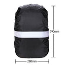 Adjustable Waterproof Dustproof Backpack Reflective Dust Rain Cover (Black)