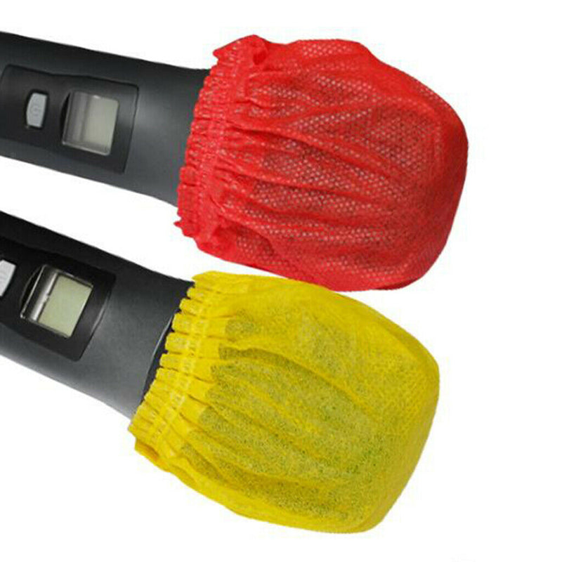 200Pairs Disposable Sanitary Non-woven Microphone Cover KTV Room Mic Covers Cap