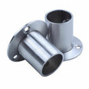 Wardrobe 25mm Tube Stainless Steel Rail Rod End Support Bracket 2pcs N6J9