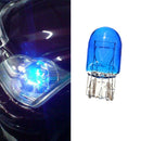 2pcs T20 7443 W21/5W Halogen DRL Turn Signal Stop Brake Tail Light Bulb Blue