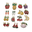 30PCS Enamel Pineapple Fruit Charms Pendant DIY Jewelry Making Necklace Bracel3C